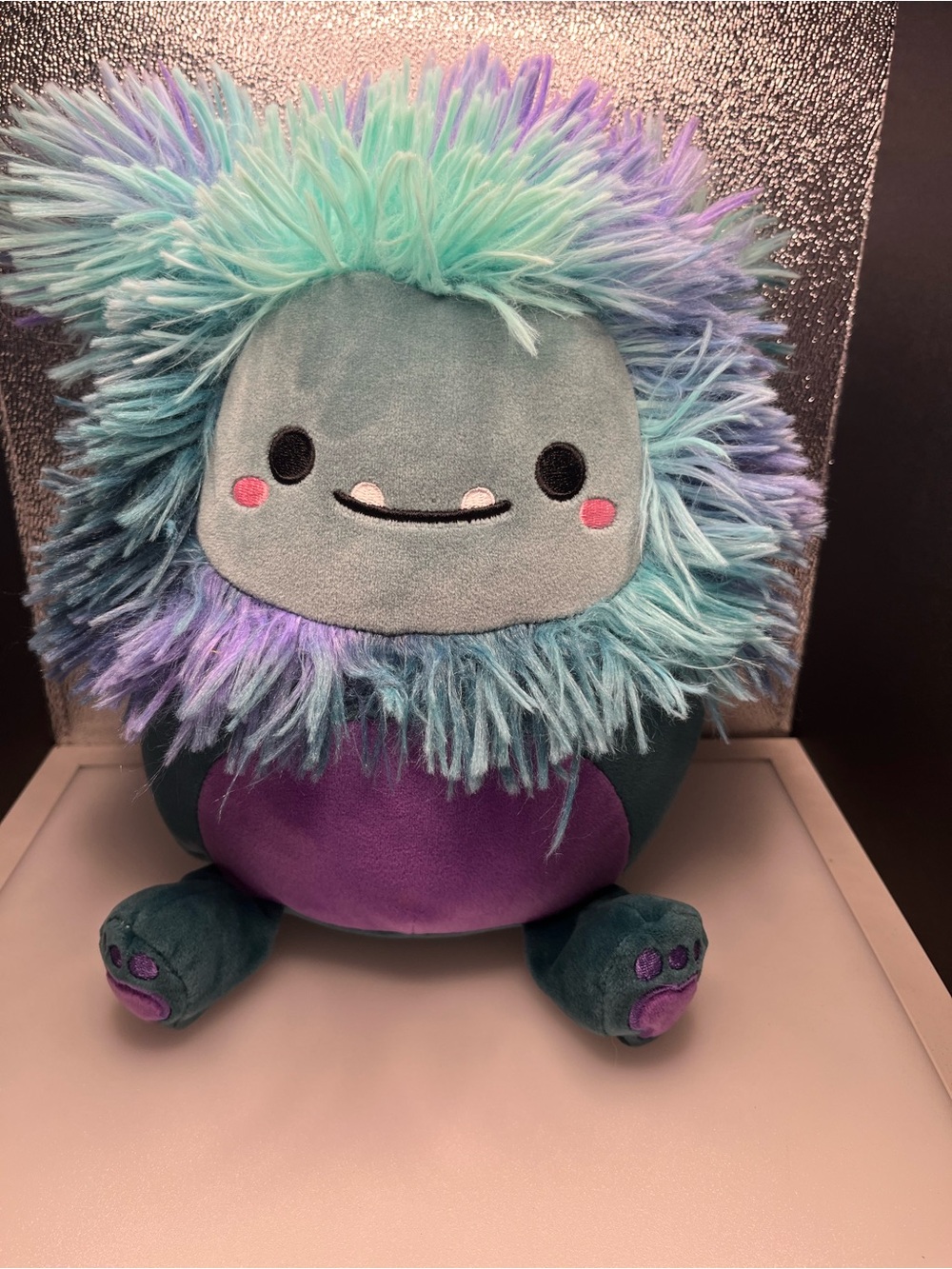 Squishmallows Jazzwares JT The Bigfoot 8” Teal & Purple Shaggy Fantasy Squad